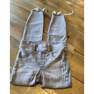 SPANX Women's Vintage Distressed Ankle Skinny Jeans Raw Hem Gray High Rise